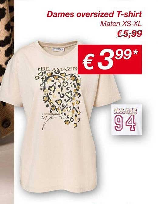 Dames oversized T-shirt