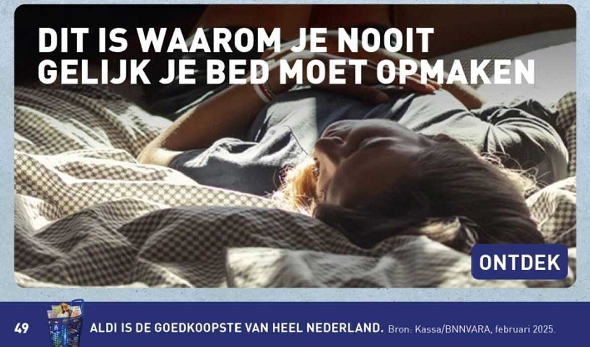 DIT IS WAAROM JE NOOIT GELIJK JE BED MOET OPMAKEN