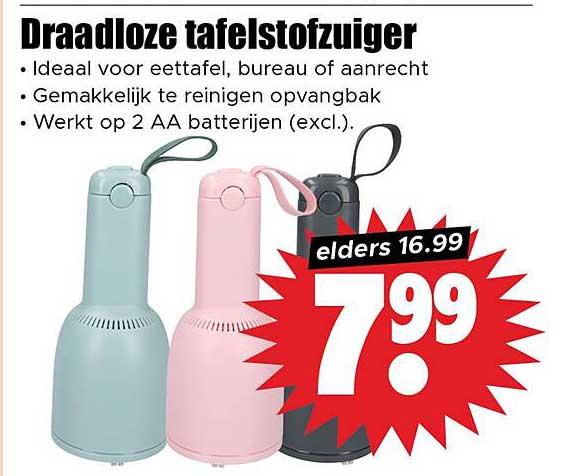 Draadloze tafelstofzuiger