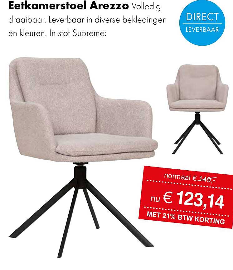 Eetkamerstoel Arezzo Volledig draaibaar