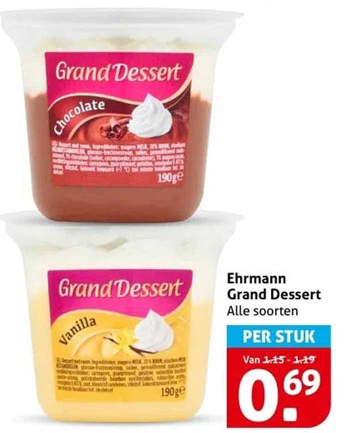Ehrmann Grand Dessert Alle soorten