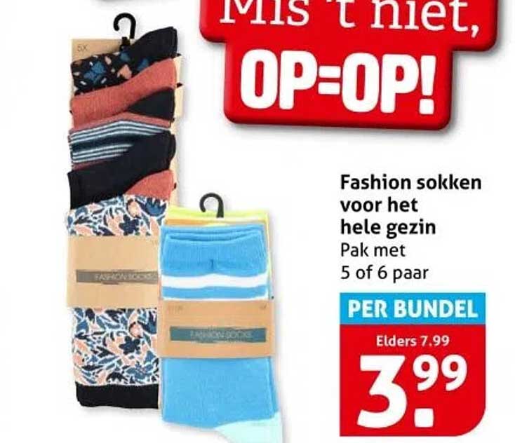 Fashion sokken voor het hele gezin