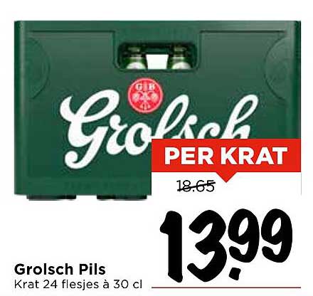 Grolsch Pils Krat 24 flesjes à 30 cl