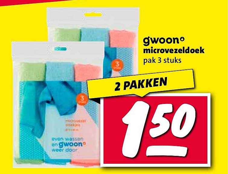 gwoon microvezeldoek pak 3 stuks
