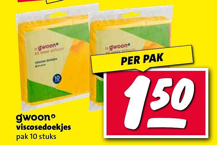 gwoon viscosedoekjes pak 10 stuks