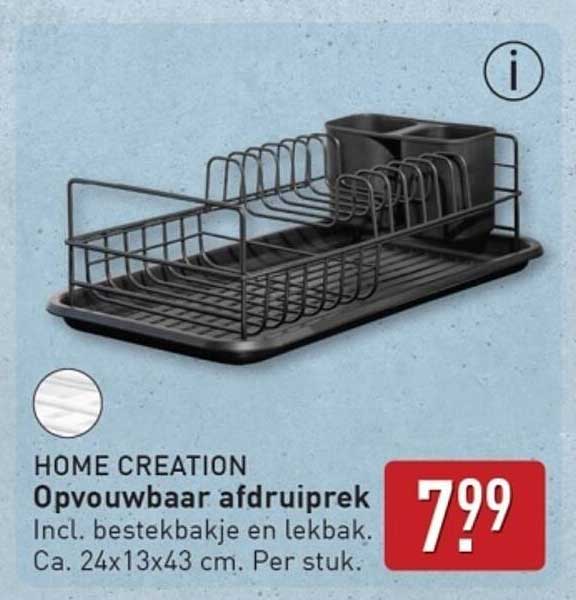 HOME CREATION Opvouwbaar afdruprek