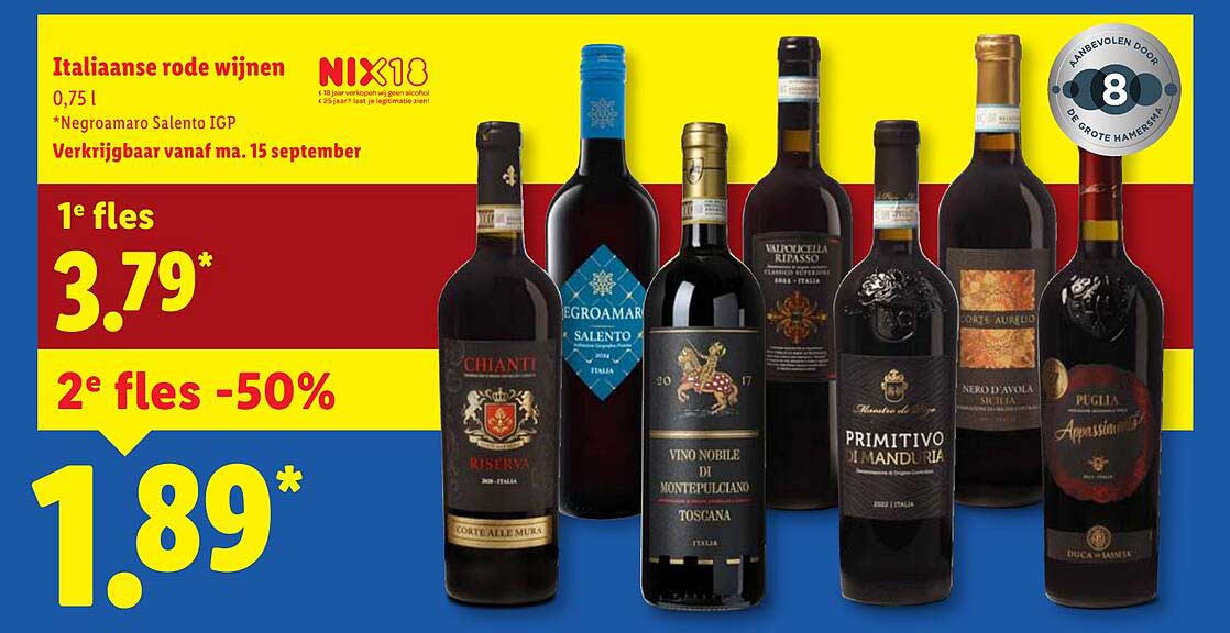 Italiaanse rode wijnen - Negroamaro Salento IGP