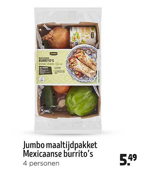 Jumbo maaltijdpakket Mexicaanse burrito’s