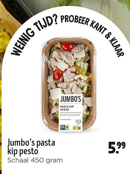 Jumbo's pasta kip pesto