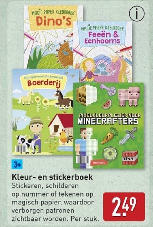 Kleur- en stickerboek