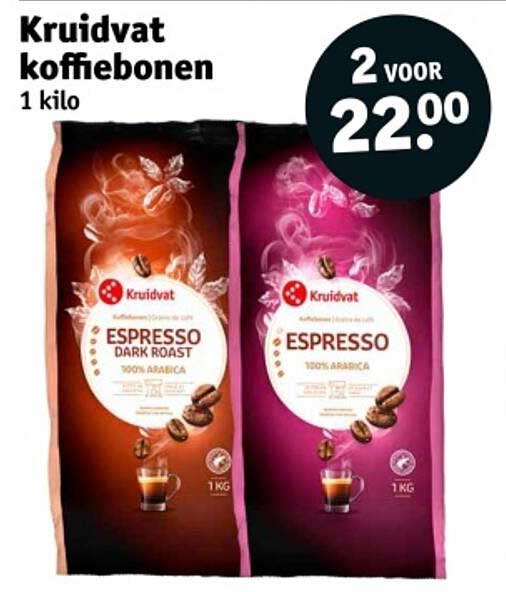 Kruidvat koffiebonen 1 kilo
