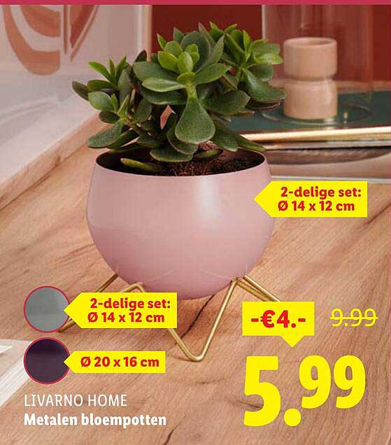 LIVARNO HOME Metalen bloempotten