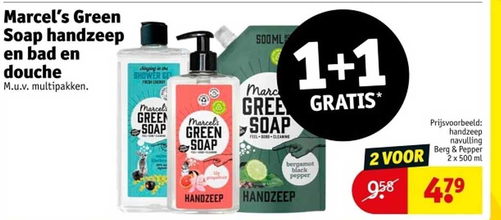 Marcel’s Green Soap handzeep en bad en douche