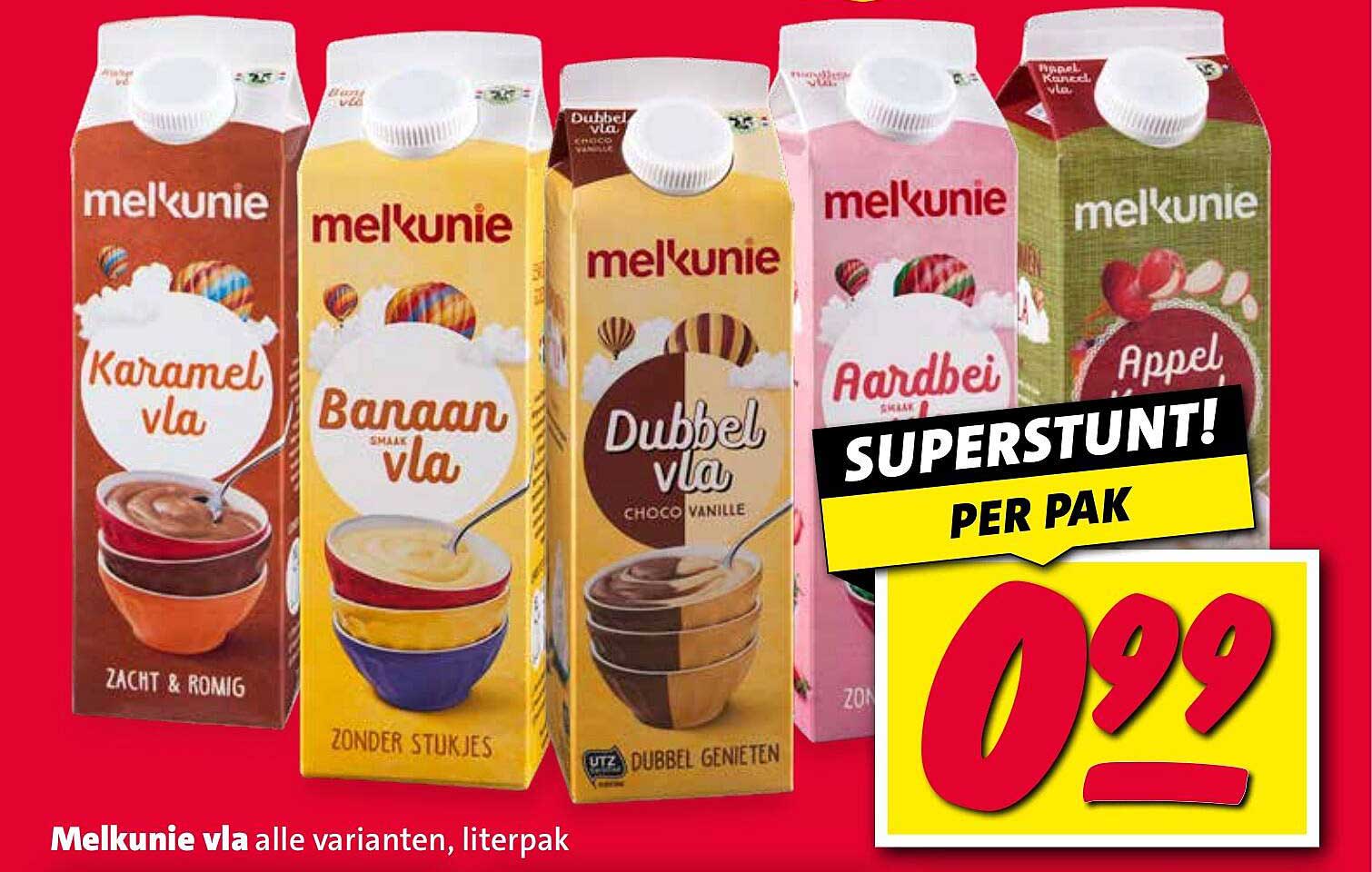 Melkunie vla alle varianten, literpak