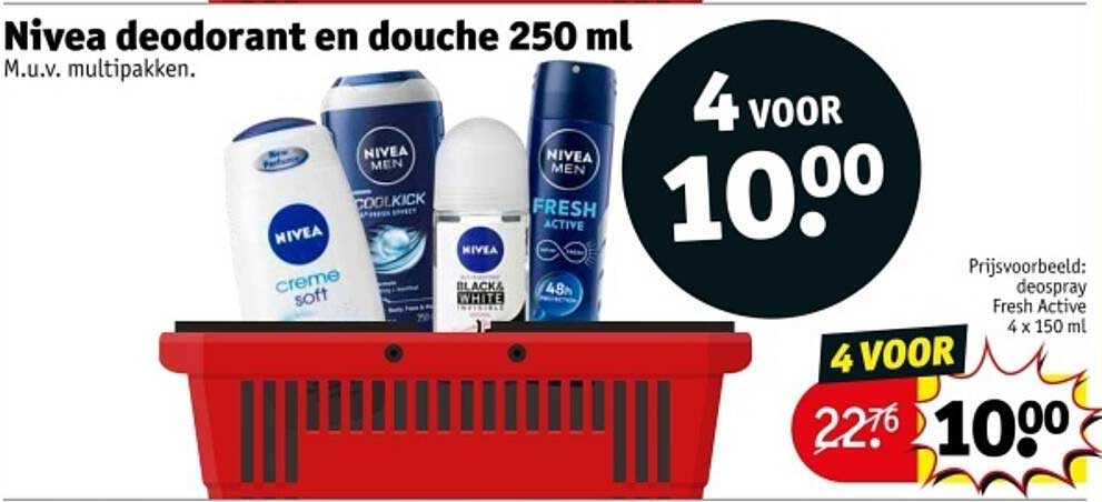 Nivea deodorant en douche 250 ml M.u.v. multipakken.