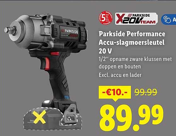 Parkside Performance Accu-slagmoersleutel 20 V