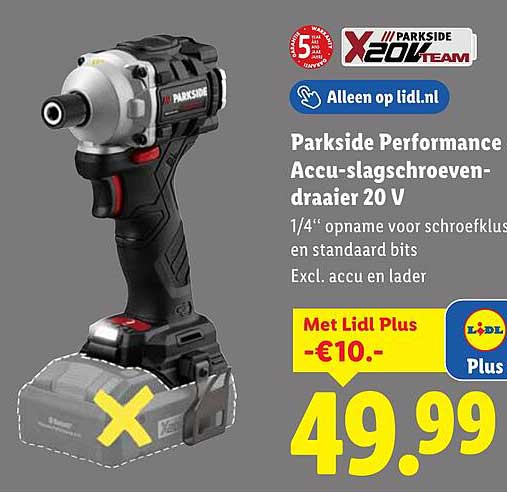 Parkside Performance Accu-slagschroevendraaier 20 V