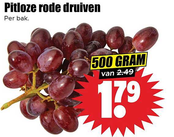 Pitloze rode druiven