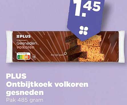 PLUS Ontbijtkoek volkoren gesneden
