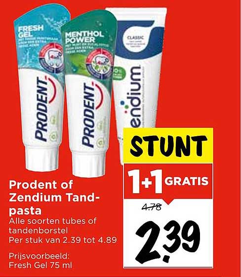 Prodent of Zendium Tandpasta