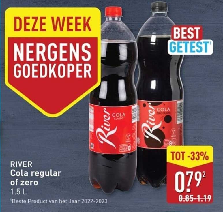 RIVER Cola regular of zero 1.5 l.