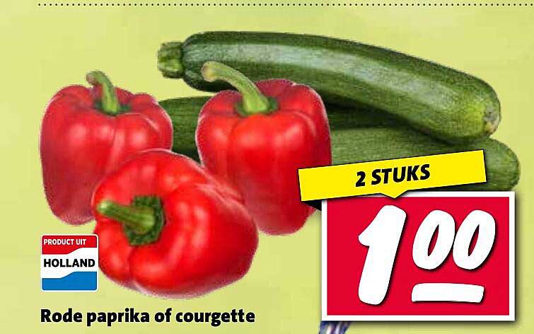 Rode paprika of courgette