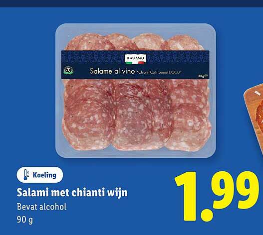Salami met chianti wijn