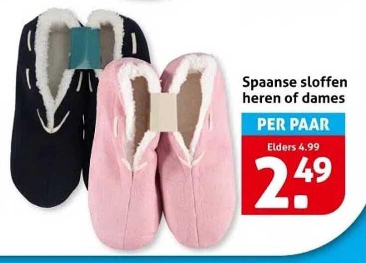Spaanse sloffen heren of dames