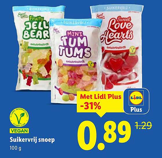 Suikervrij snoep 100 g