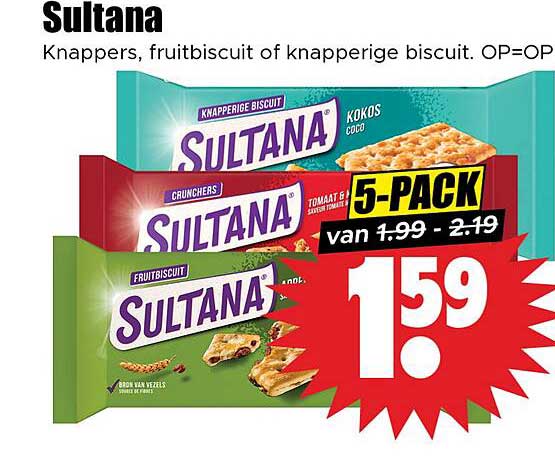 Sultana 5-PACK van 1.99 - 2.19