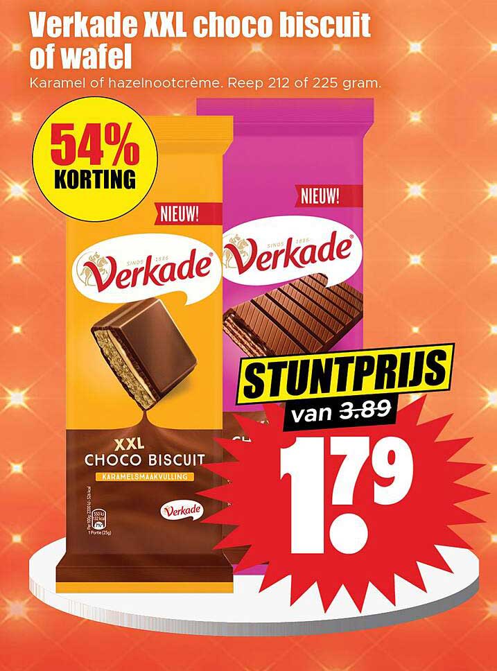 Verkade XXL choco biscuit of wafel