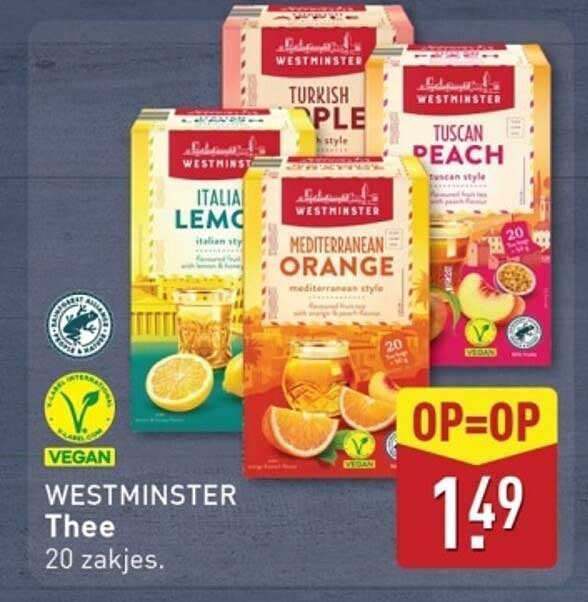 WESTMINSTER Thee 20 zakjes.