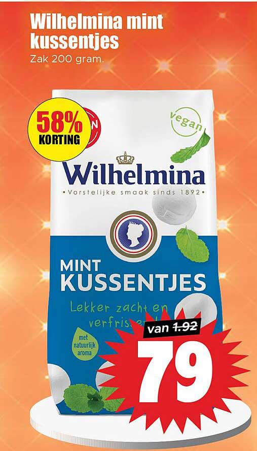 Wilhelmina mint kussentjes