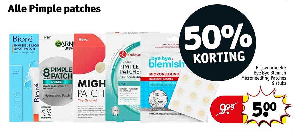 Alle Pimple patches 50% KORTING