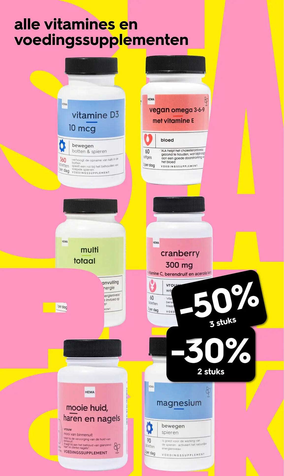 alle vitamines en voedingssupplementen