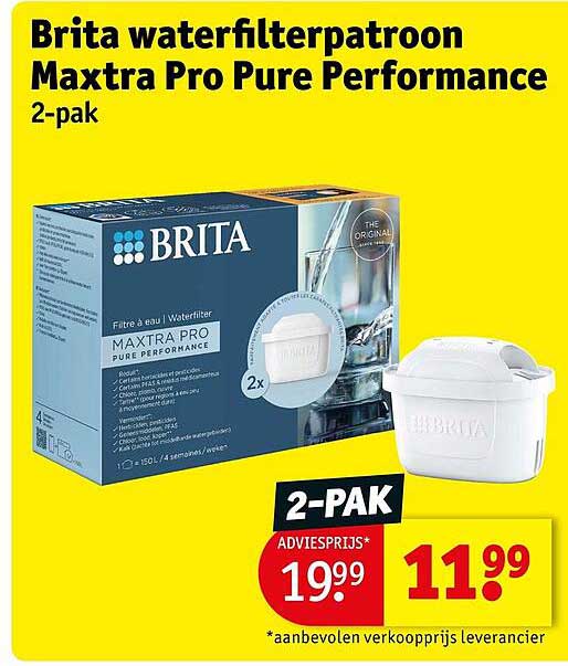 Brita waterfilterpatroon Maxtra Pro Pure Performance 2-pak