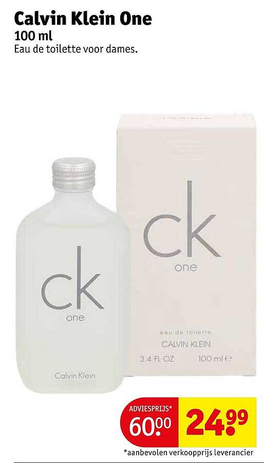 Calvin Klein One 100 ml Eau de toilette voor dames.