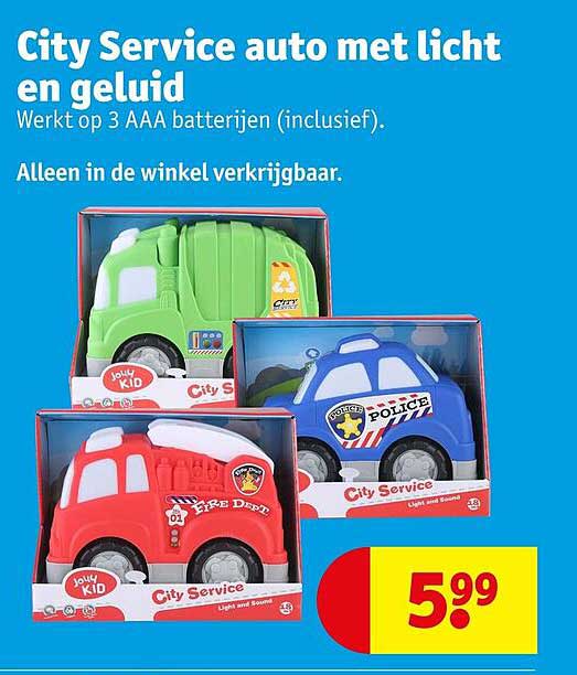 City Service auto met licht en geluid