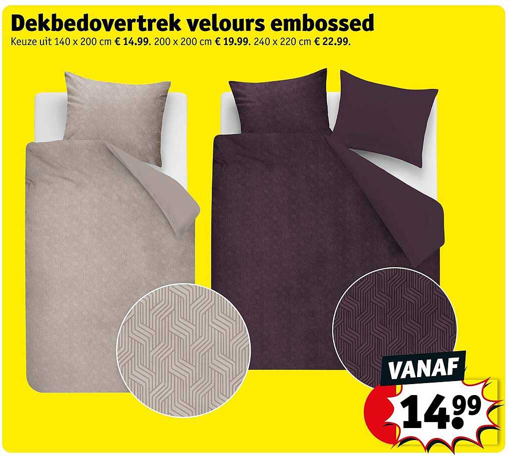 Dekbedovertrek velours embossed