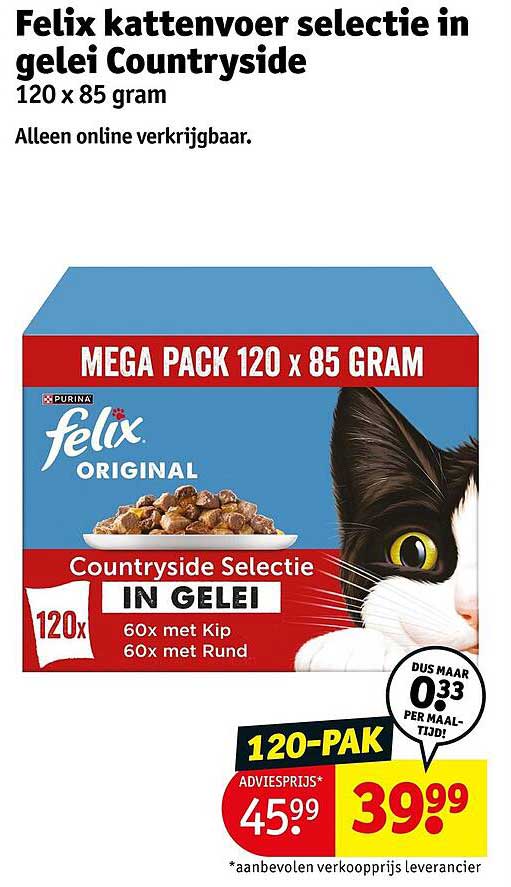 Felix kattenvoer selectie in gelei Countryside 120 x 85 gram