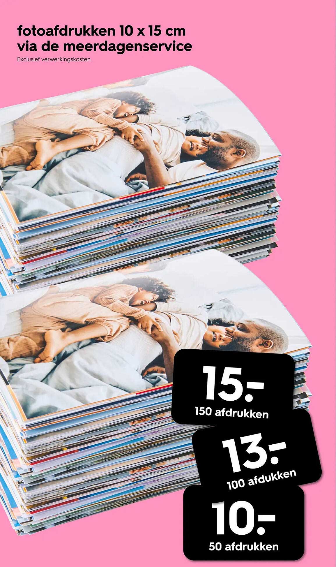 fotoafdrukken 10 x 15 cm via de meerdagenservice