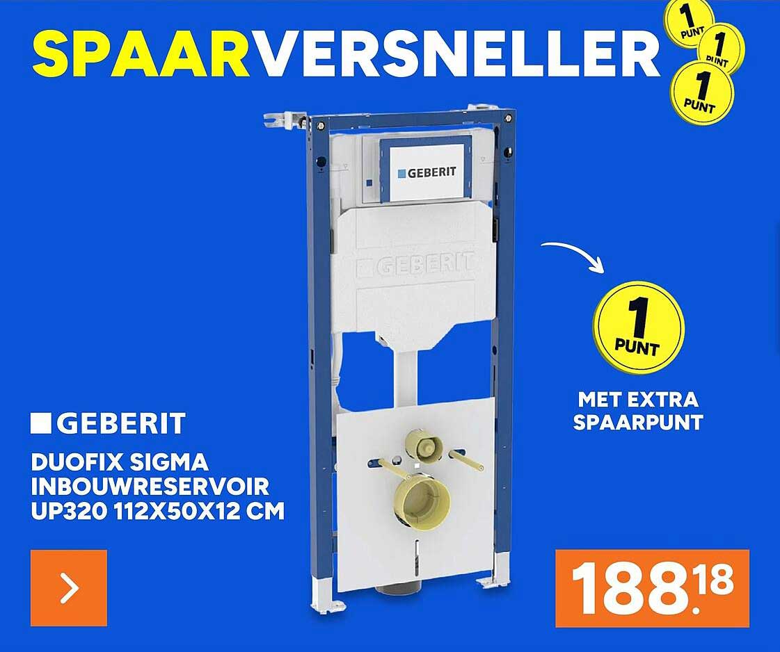 Geberit Duofix Sigma inbouwreservoir UP320 112x50x12 cm