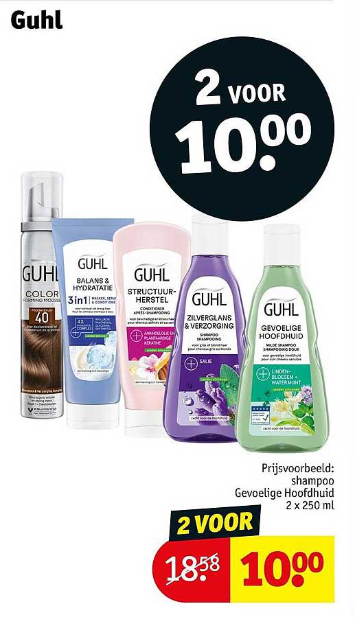 Guhl 2 voor 10,00