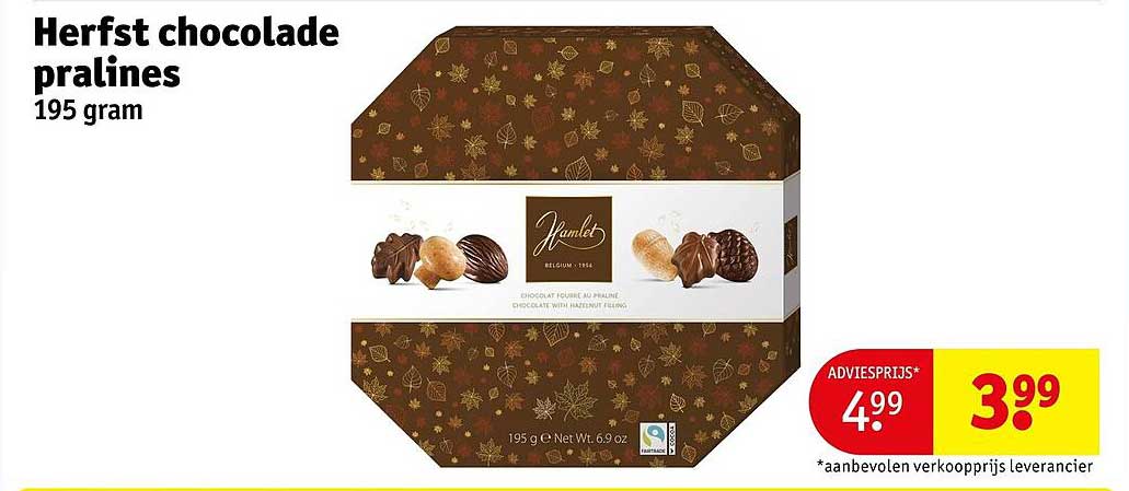 Herfst chocolade pralines 195 gram