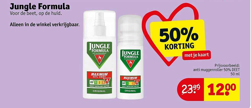 Jungle Formula 50% korting met je kaart