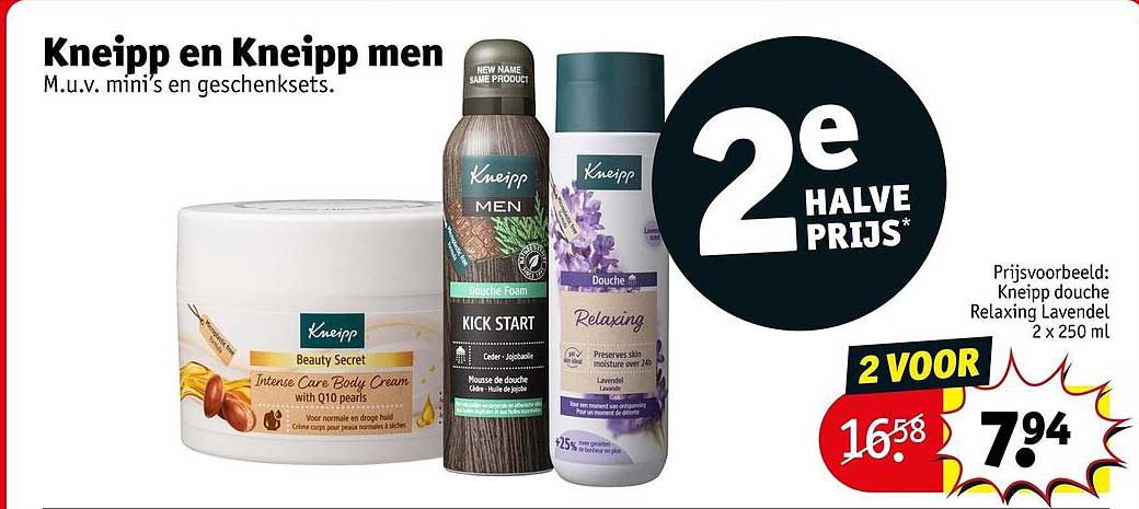 Kneipp en Kneipp men 2e halve prijs