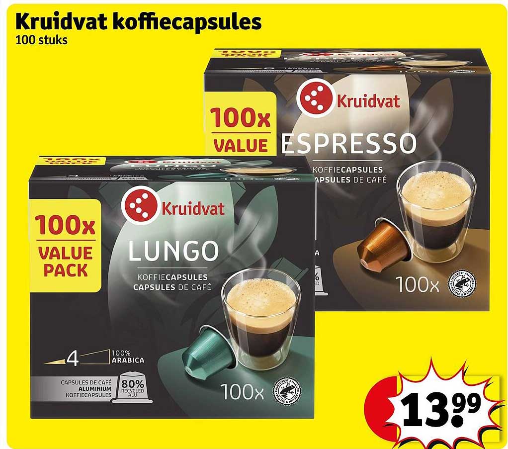 Kruidvat koffiecapsules 100 stuks