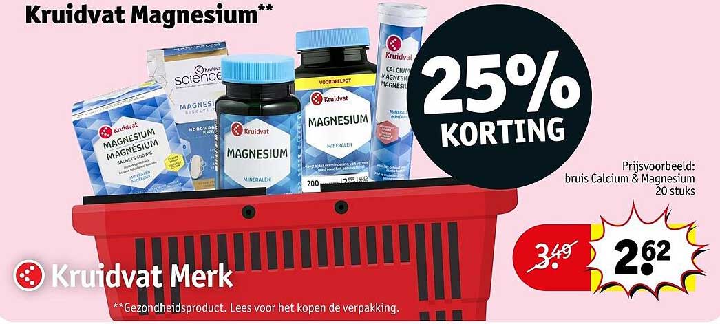 Kruidvat Magnesium** 25% korting