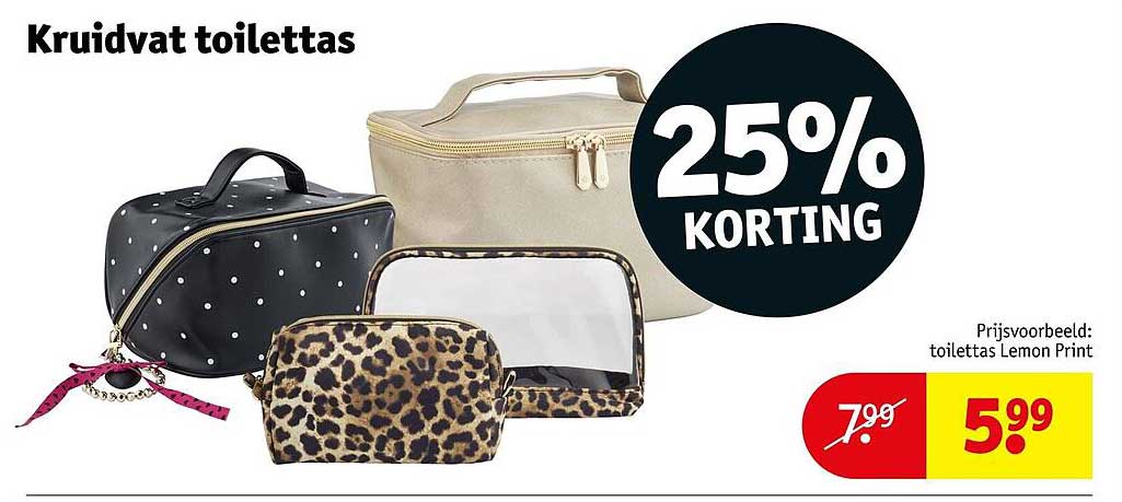 Kruidvat toilettas 25% KORTING