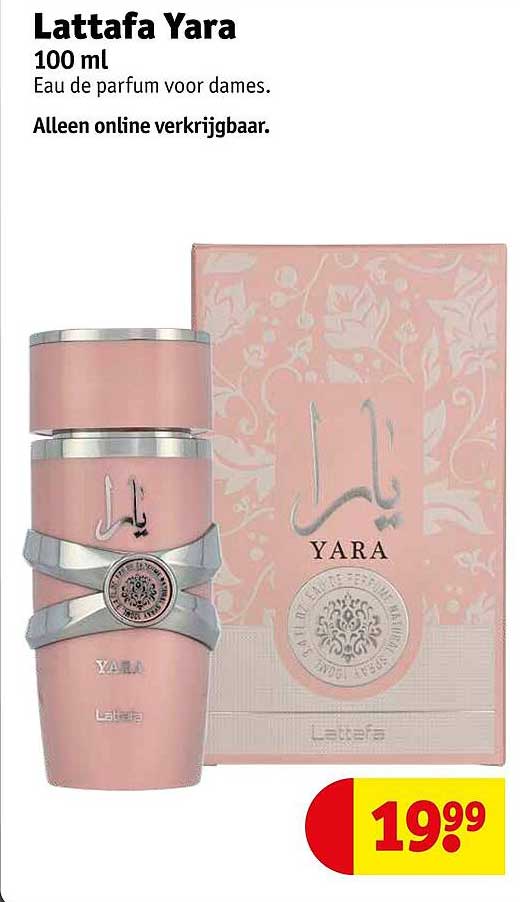 Lattafa Yara 100 ml Eau de parfum voor dames. Alleen online verkrijgbaar.
